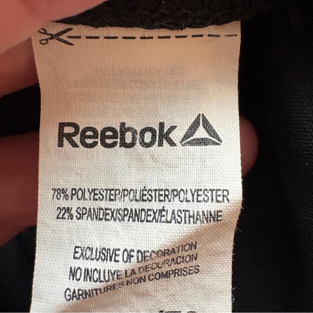Reebok Crop Workout Leggings 21" Inseam Womens XL Gym Strength Training Running - Picture 9 of 10